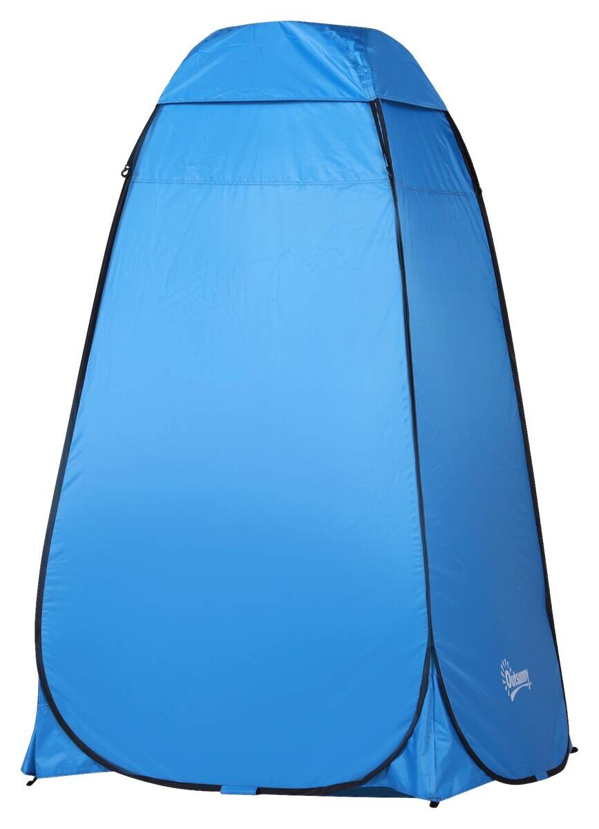 Outsunny Duschzelt blau Polyester B/H/T: ca. 120x190x120 cm