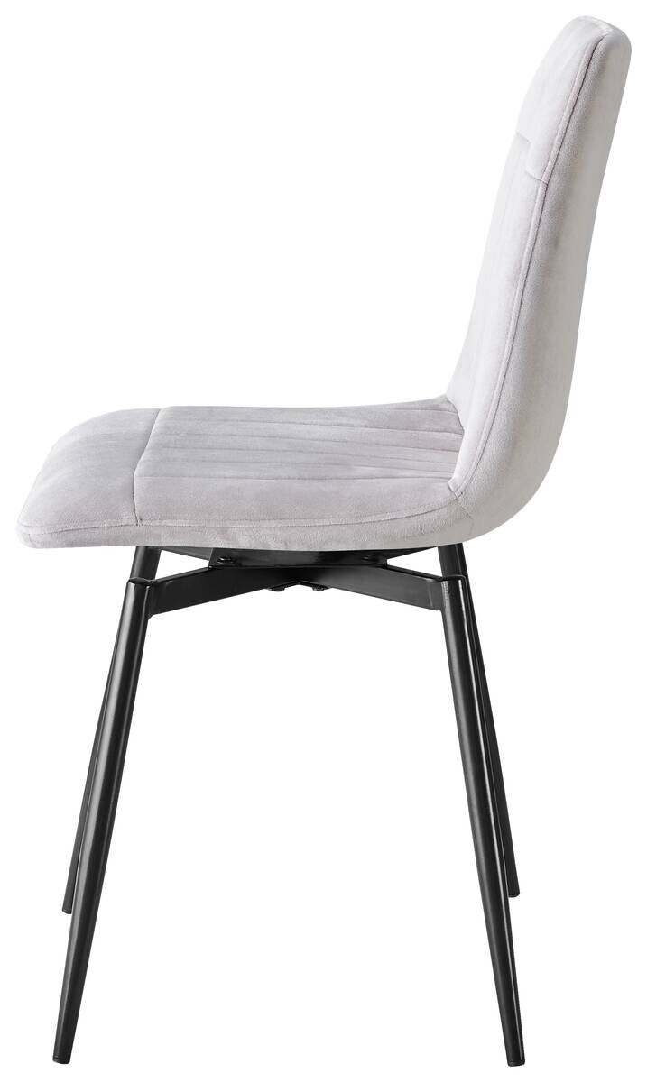 Stuhl Ayra grau Samt B/H/T: ca. 57x85x57 cm