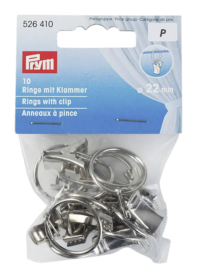 Prym Ringe mit Klammer silber 10 Packstücke