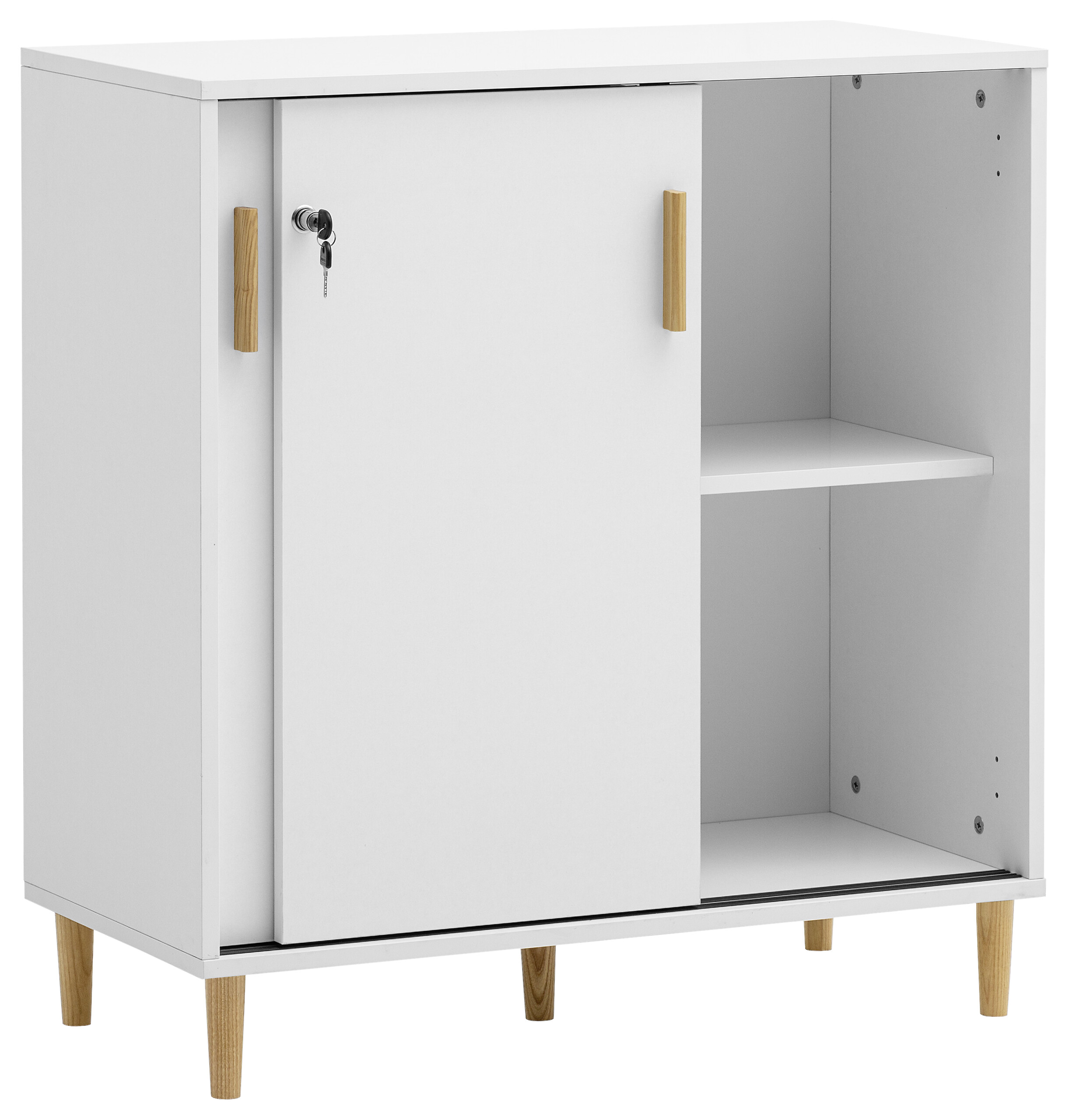 Schiebetürenschrank Torge weiß matt B/H/T: ca. 80,1x84,8x38,2 cm