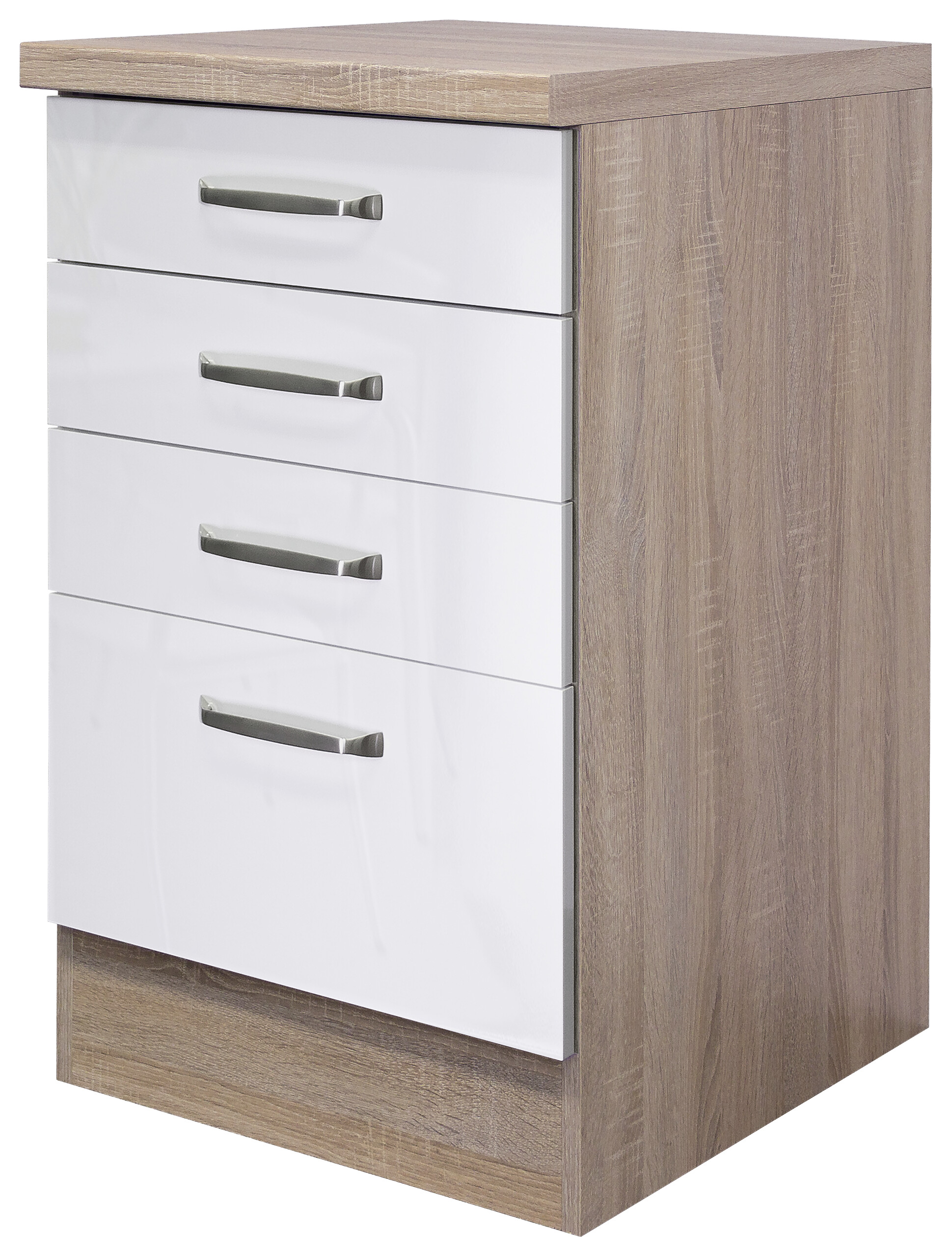 Schubkastenschrank Valero weiß Hochglanz B/H/T: ca. 50x86x60 cm Schubkastenschrank Valero weiß Hochglanz B/H/T: ca. 50x86x60 cm