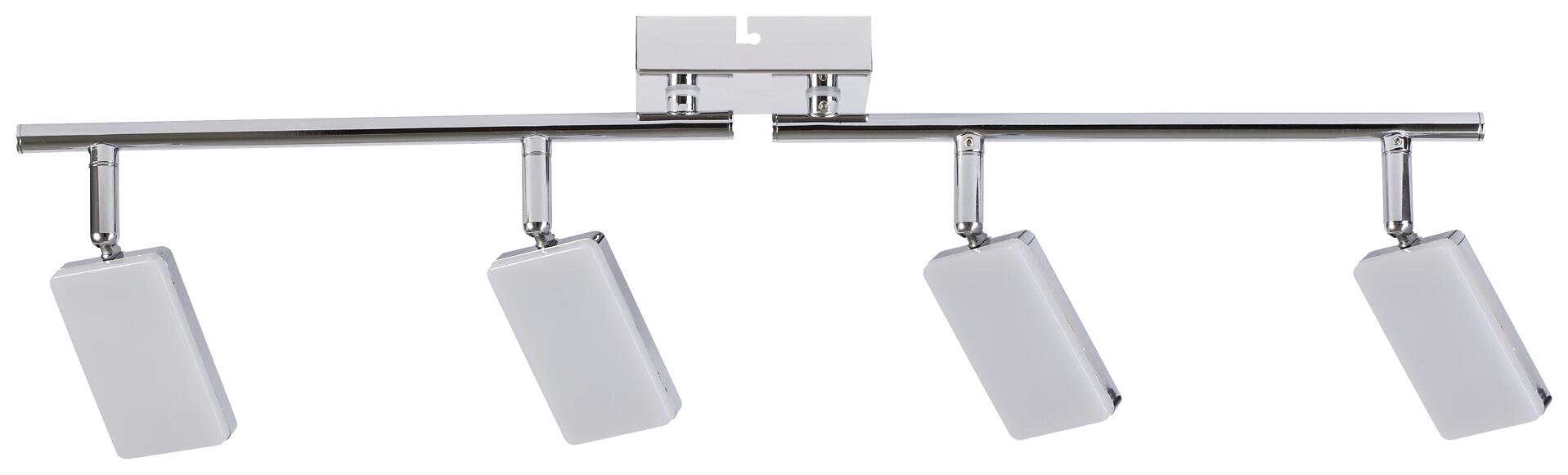 POCOline Spotbalken Chrissy Chrom Metall Kunststoff L: ca. 63 cm 4 Brennstellen