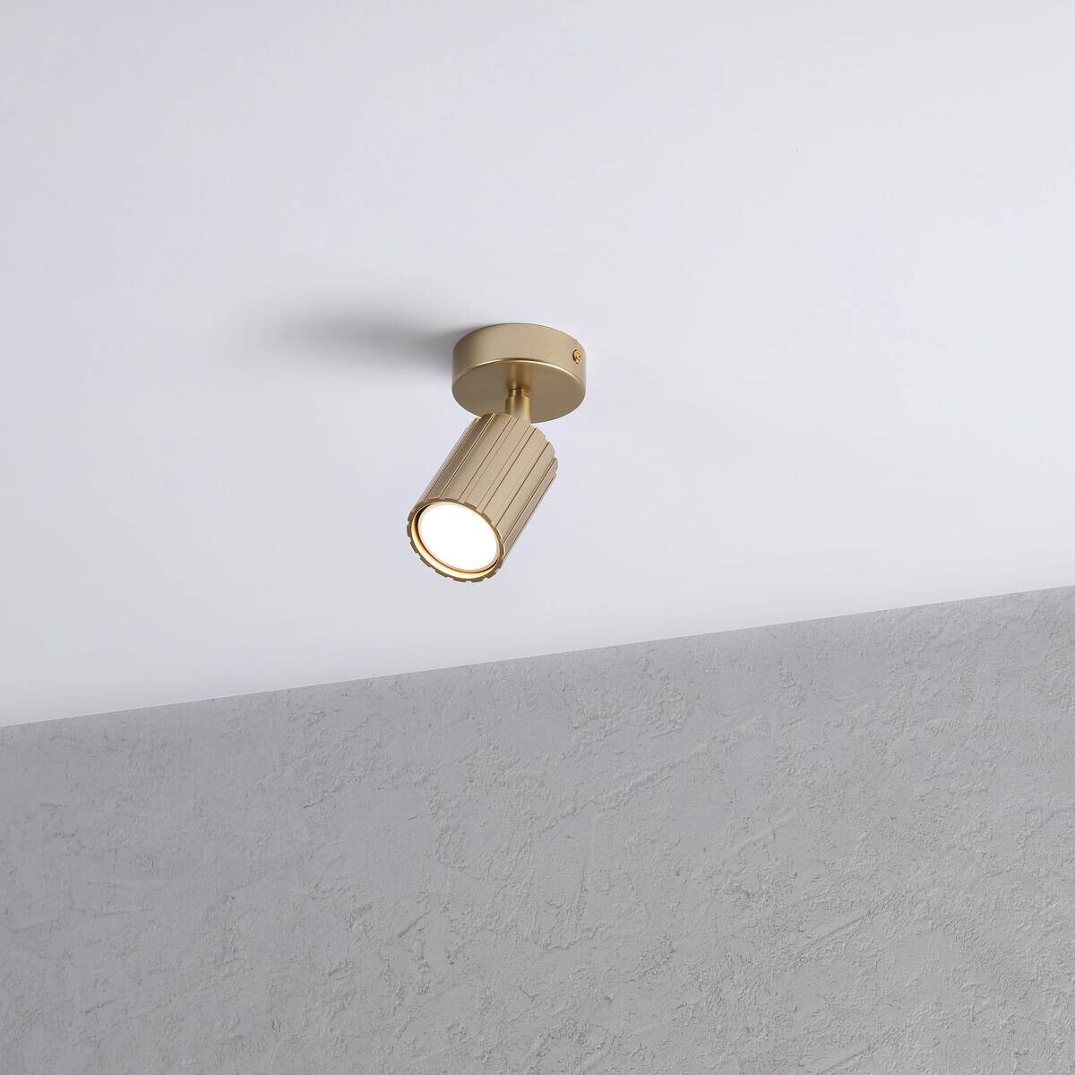 Lamkur Wandleuchte Prisma gold Stahl B/H/L: ca. 8x16x8 cm GU10 1 Brennstellen