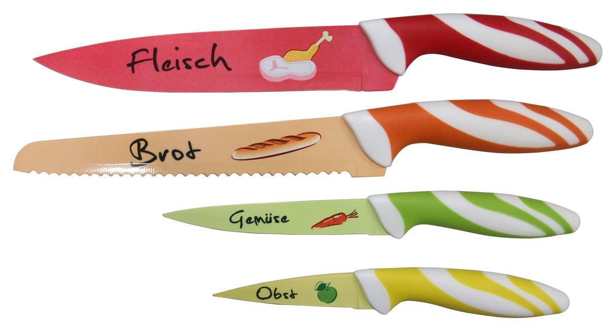 Messerset multicolor Stahl 4 tlg.