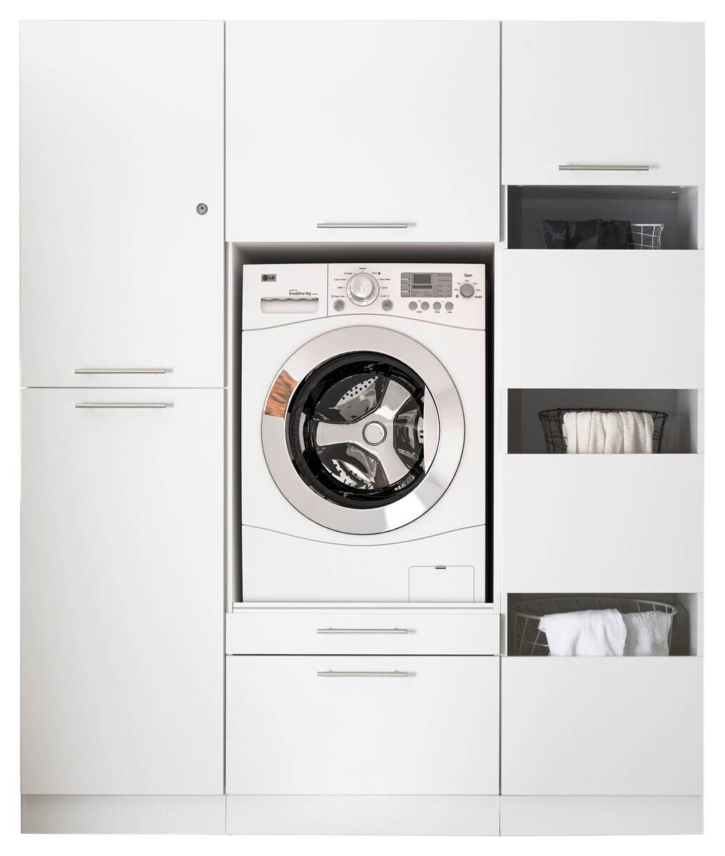 Respekta Hauswirtschaftsraum-Set Clara weiß matt B/H/T: ca. 167,4x200x67,6 cm