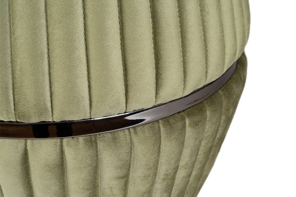 360 Living Hocker Doric 200 grün Graphit H/D: ca. 53x51,5 cm