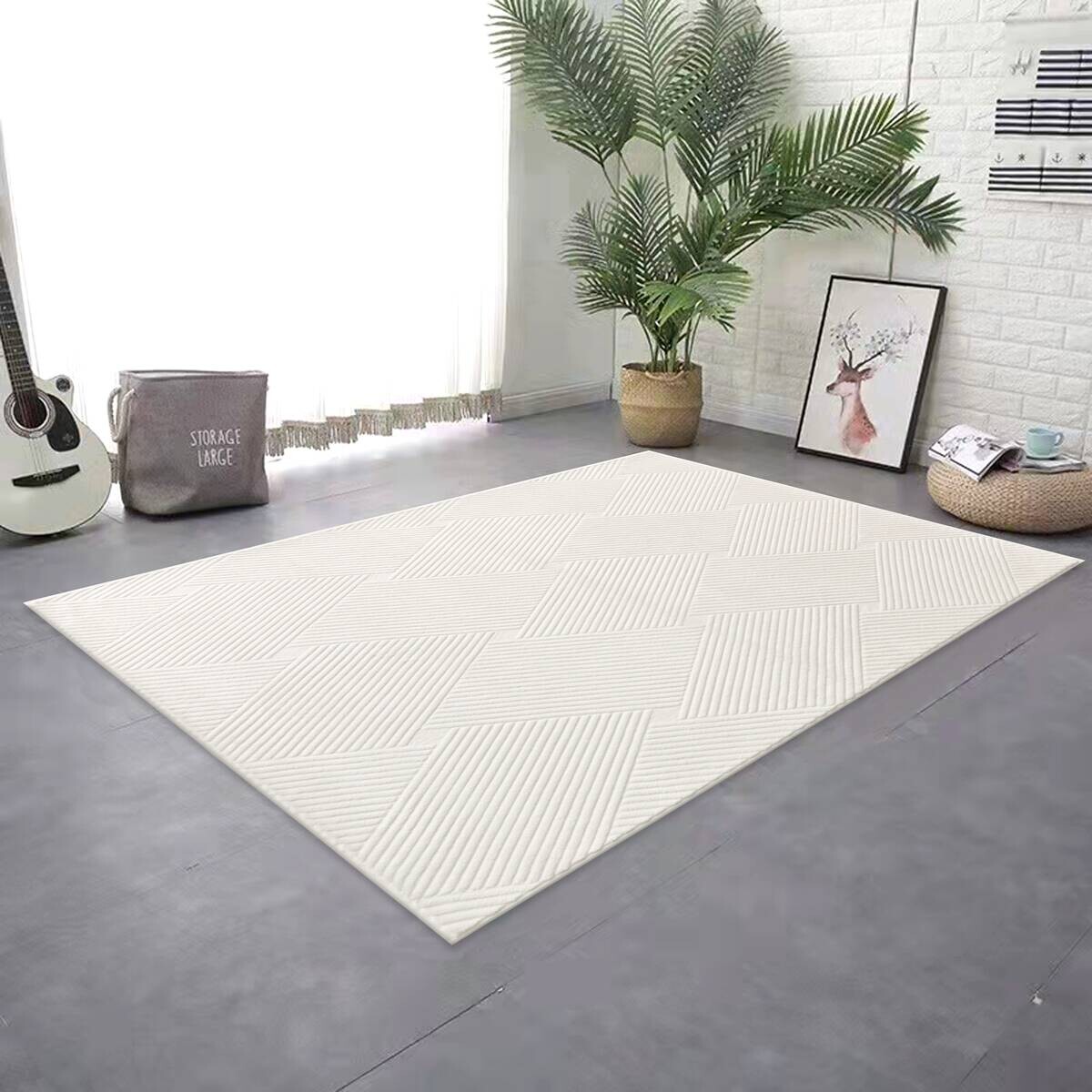 Fellimitat Monaco beige B/L: ca. 120x160 cm