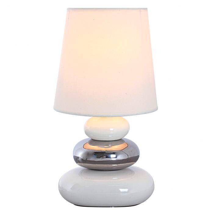 Näve Leuchten Keramik Tischleuchte NV3045323 weiß Keramik Kunststoff H/D: ca. 31x17 cm E14 1 Brennstellen