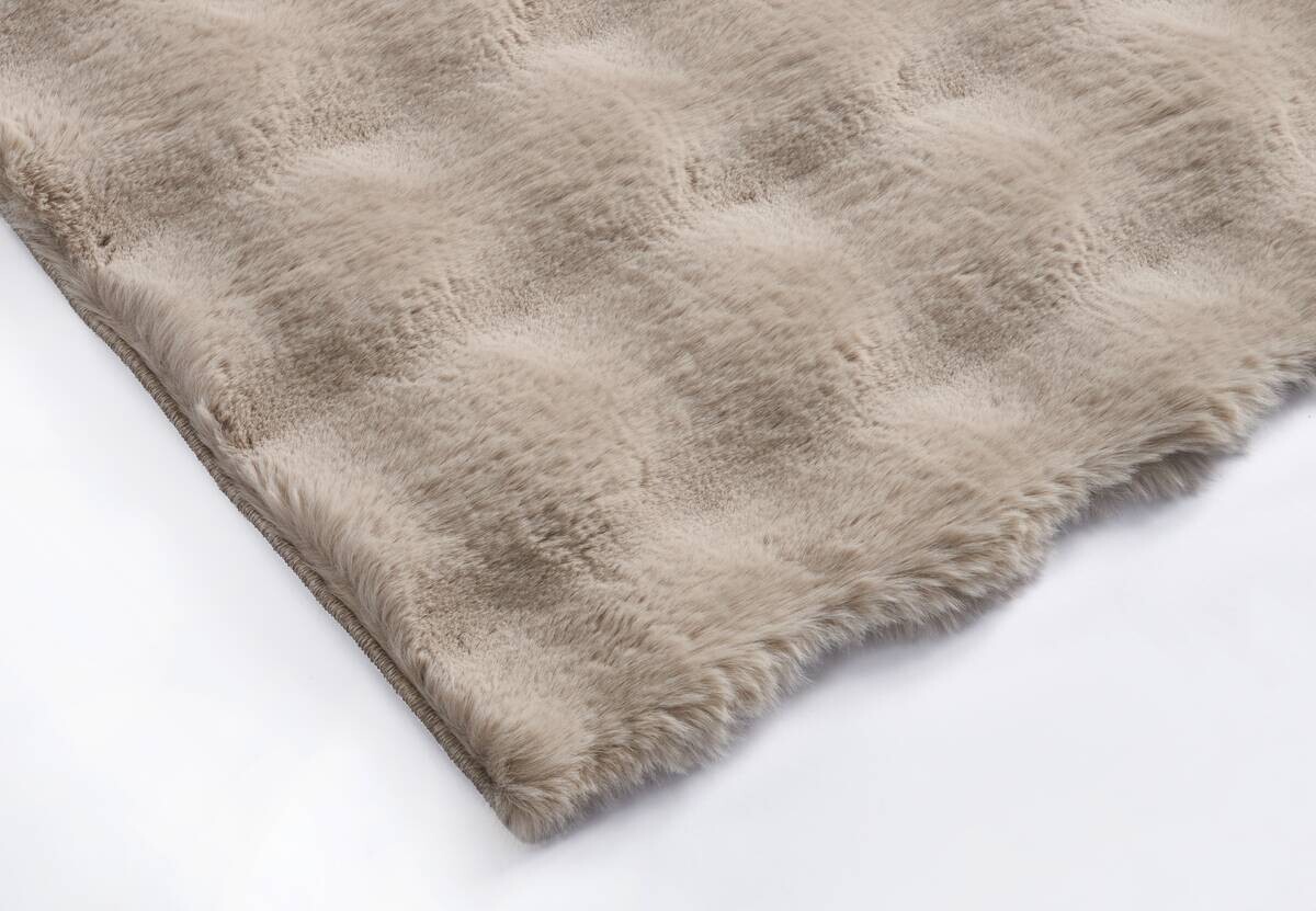 Fellimitat Big Bubble taupe B/L: ca. 80x150 cm