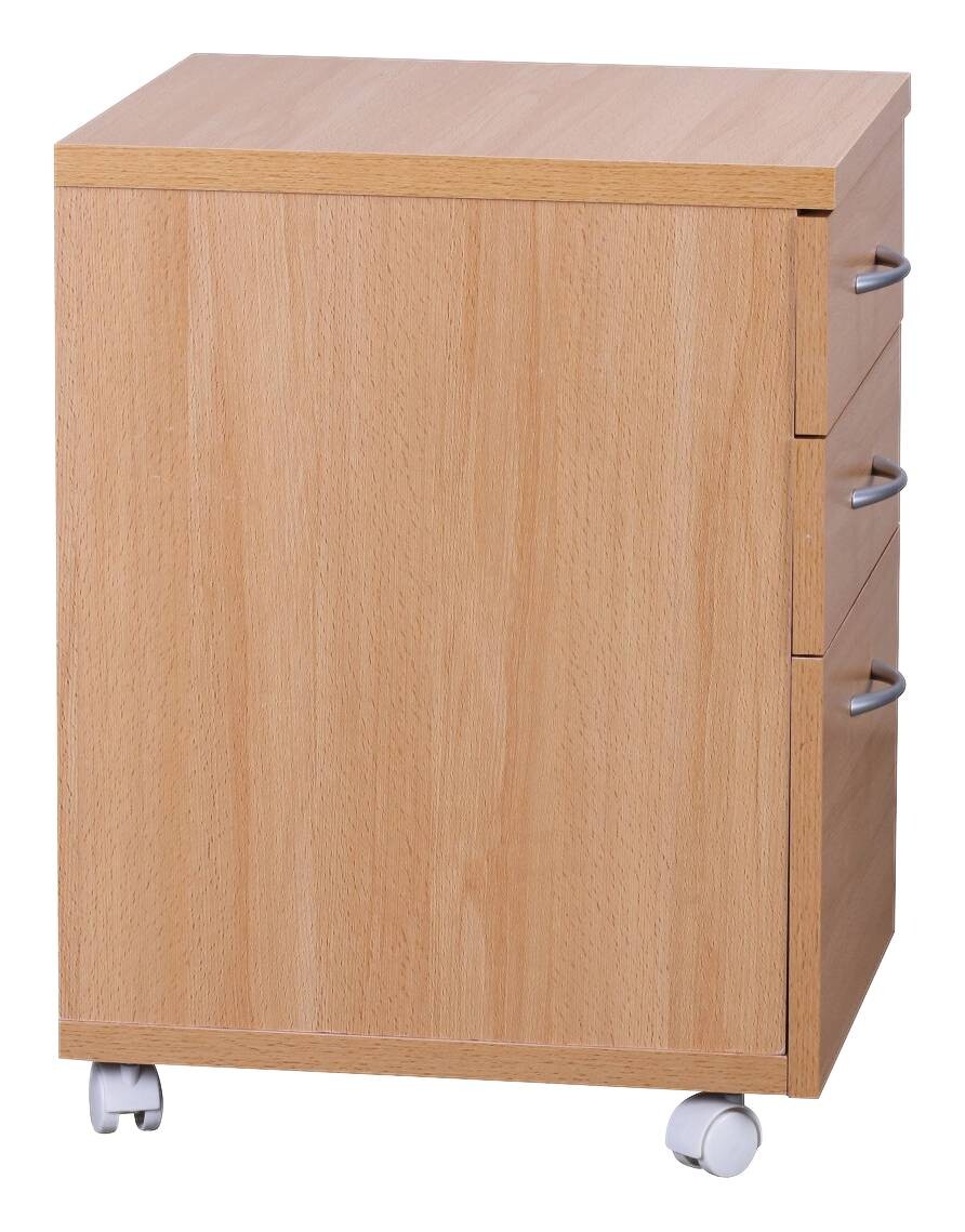 Rollcontainer braun Spanplatte B/H/T: ca. 40x60x45 cm