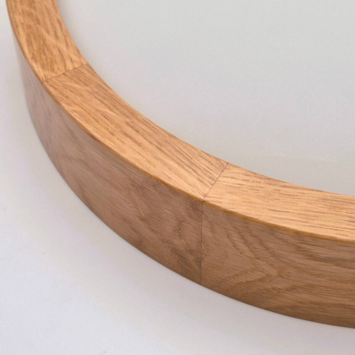 Lamkur Deckenleuchte Anello Eiche Glas Holz H/L: ca. 8x27 cm E27 1 Brennstellen