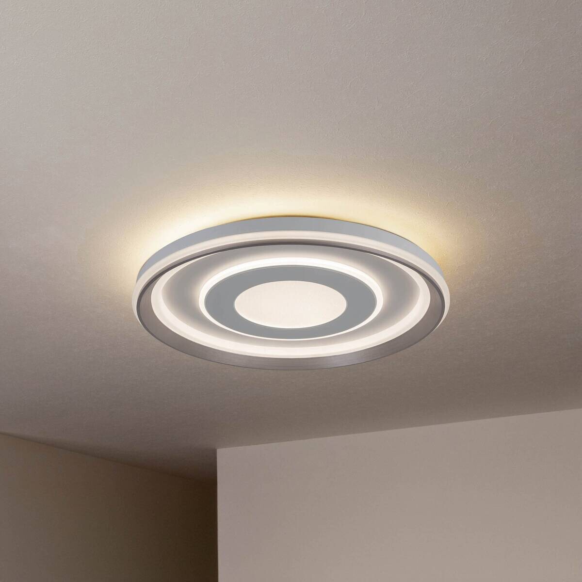 Näve Leuchten LED-Deckenleuchte weiß Kunststoff Metall B/H/T/D: ca. 50x7,5x50x50 cm