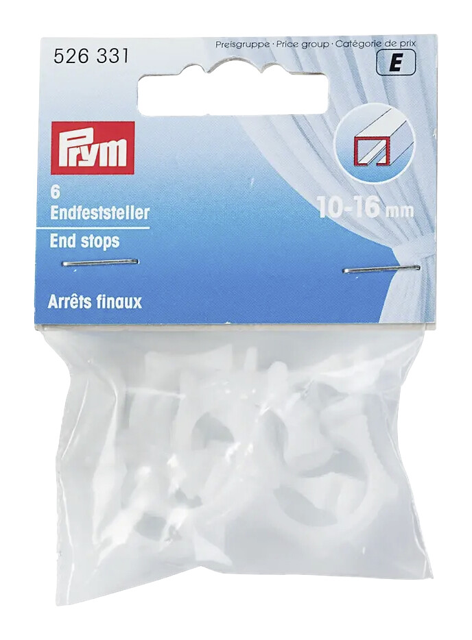 Prym Endfeststeller weiß 6 Packstücke