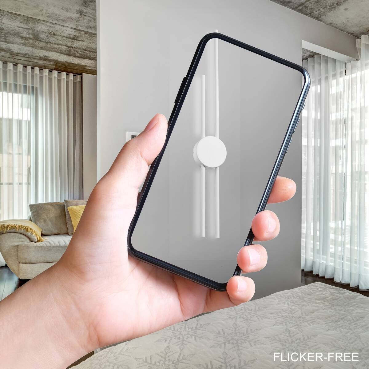 Lamkur LED-Wandleuchte weiß PVC Holz B/H/L: ca. 12x80x12 cm