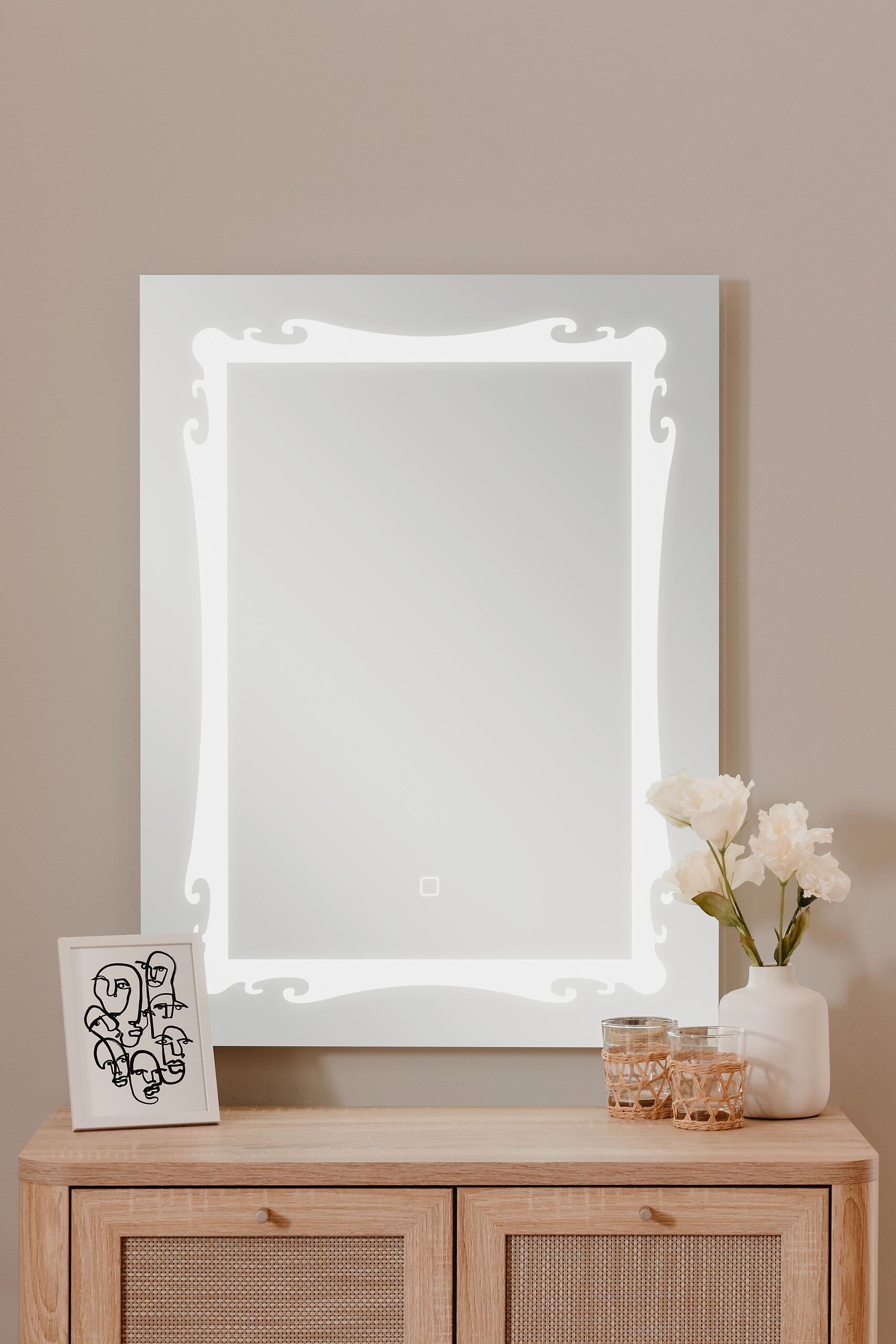 Lichtspiegel Boston B/H/T: ca. 60x80x3 cm