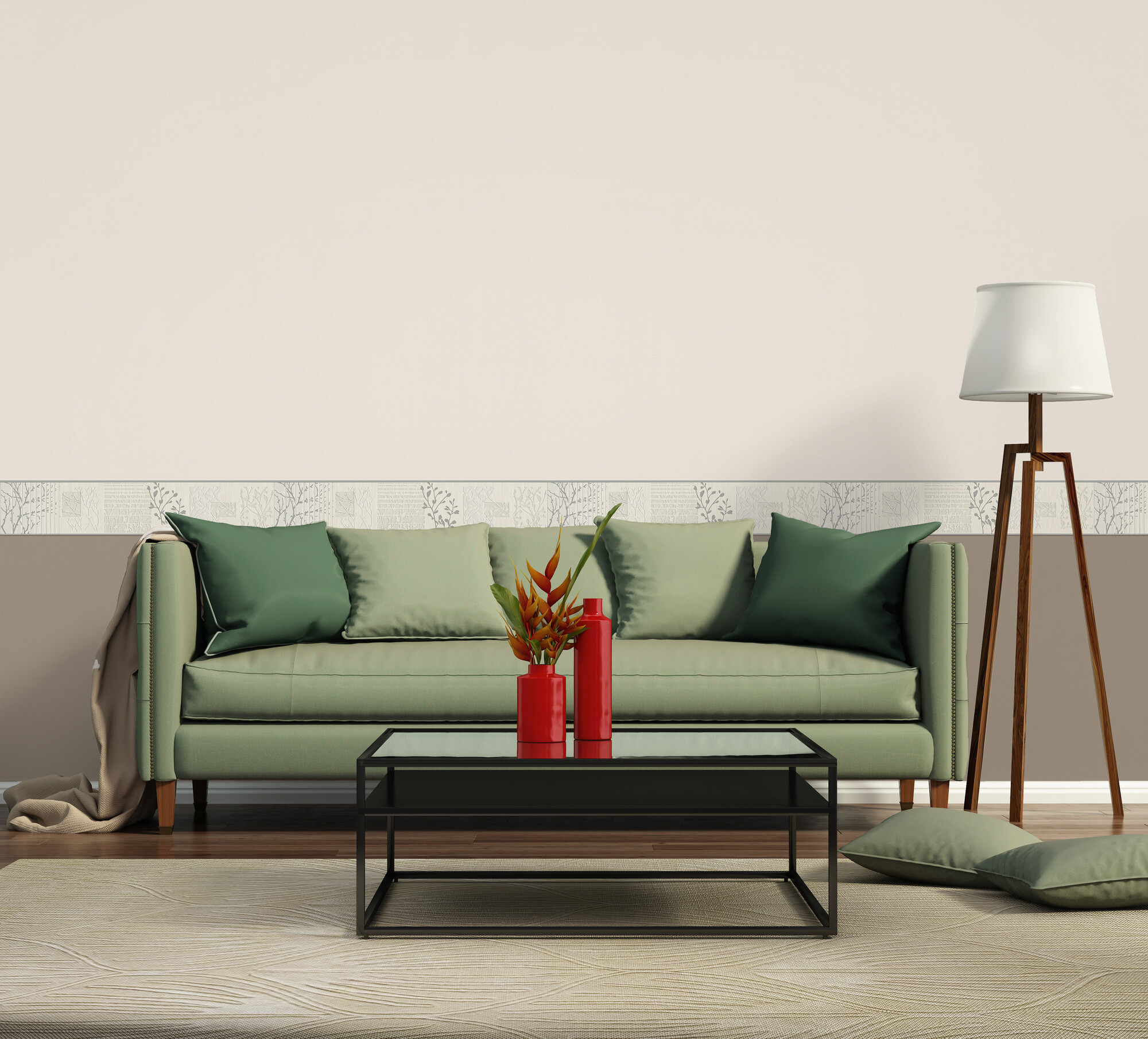 A.S.Creation Bordüre beige silber B/H/D: ca. 13x500x8 cm