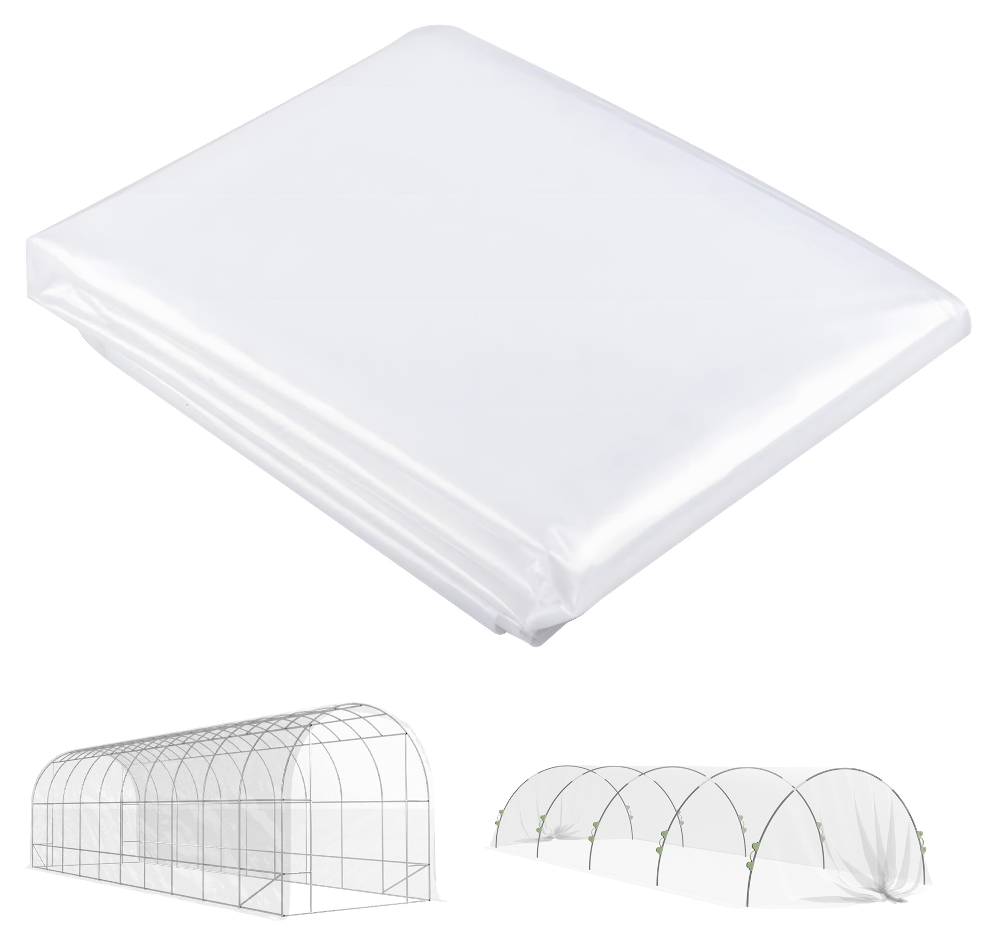 Outsunny Gewächshausfolie B/H/L: ca. 800x1x1000 cm