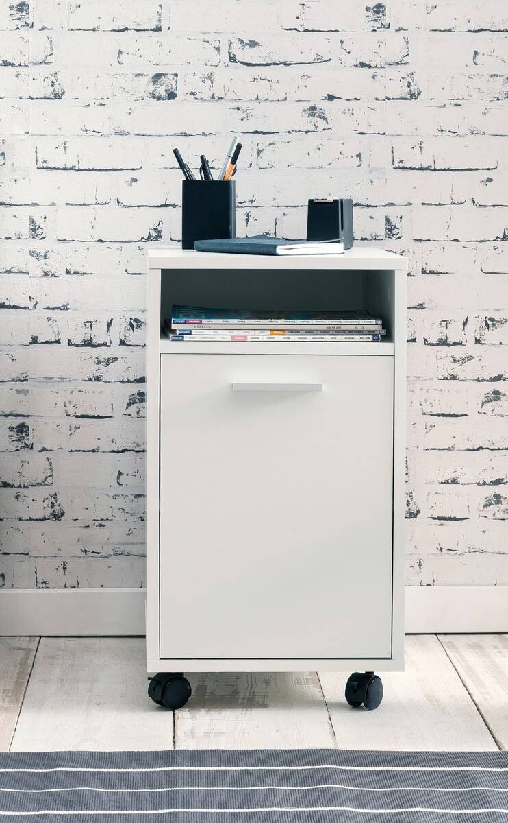 Rollcontainer weiß Spanplatte B/H/T: ca. 33x60x38 cm