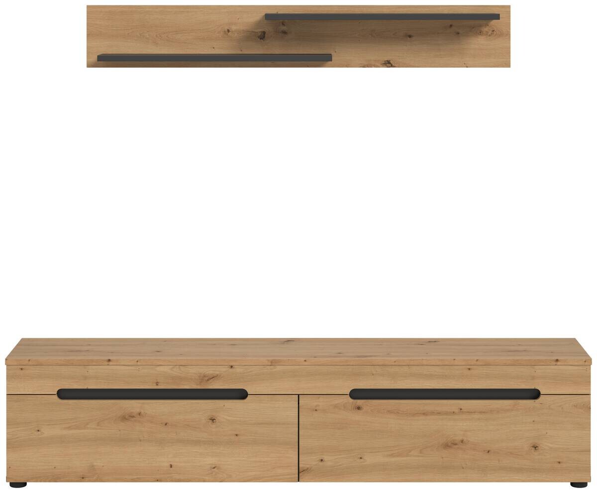 TV-Kommode Canu basaltgrau Nachbildung Artisan Oak Nachbildung B/H/T: ca. 170x38x33 cm