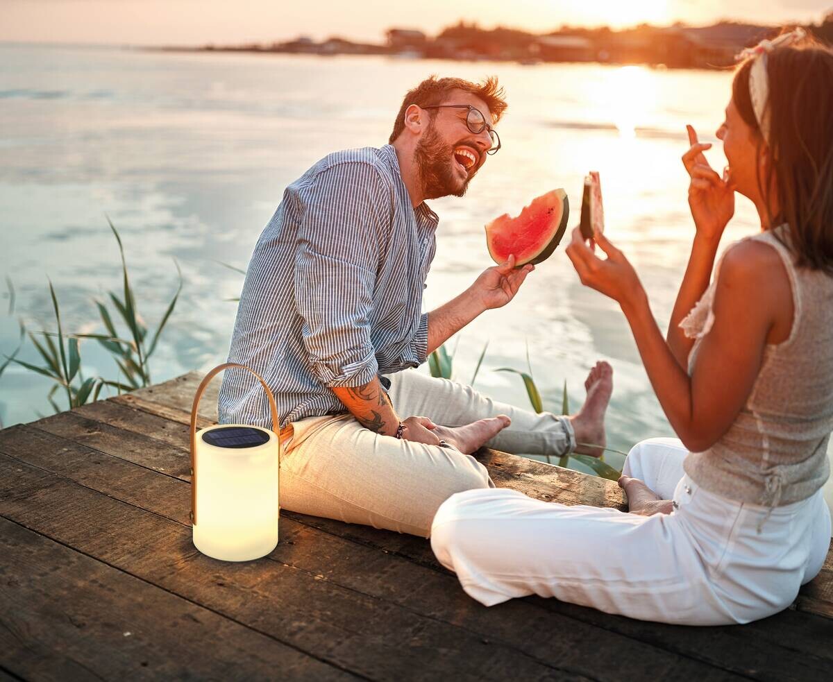 LED-Außenleuchte 850144 Bari weiß Kunststoff H/D: ca. 34x16 cm