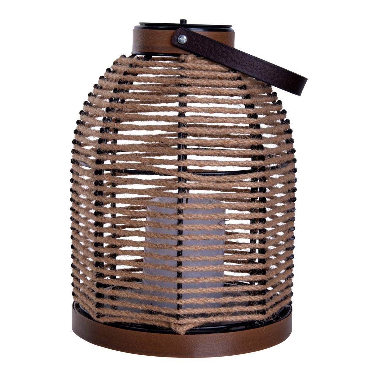 LED-Solarleuchte 5292627 beige Metall H/D: ca. 29x21 cm