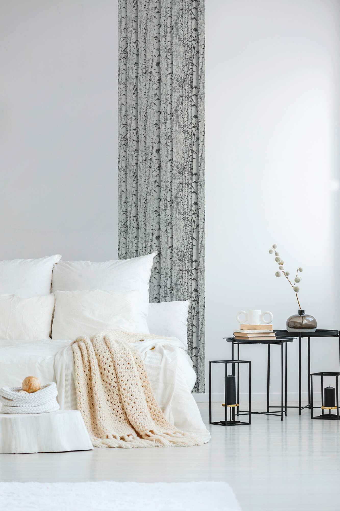 A.S.Creation Tapete grau schwarz weiß B/H/D: ca. 52x250x7,5 cm