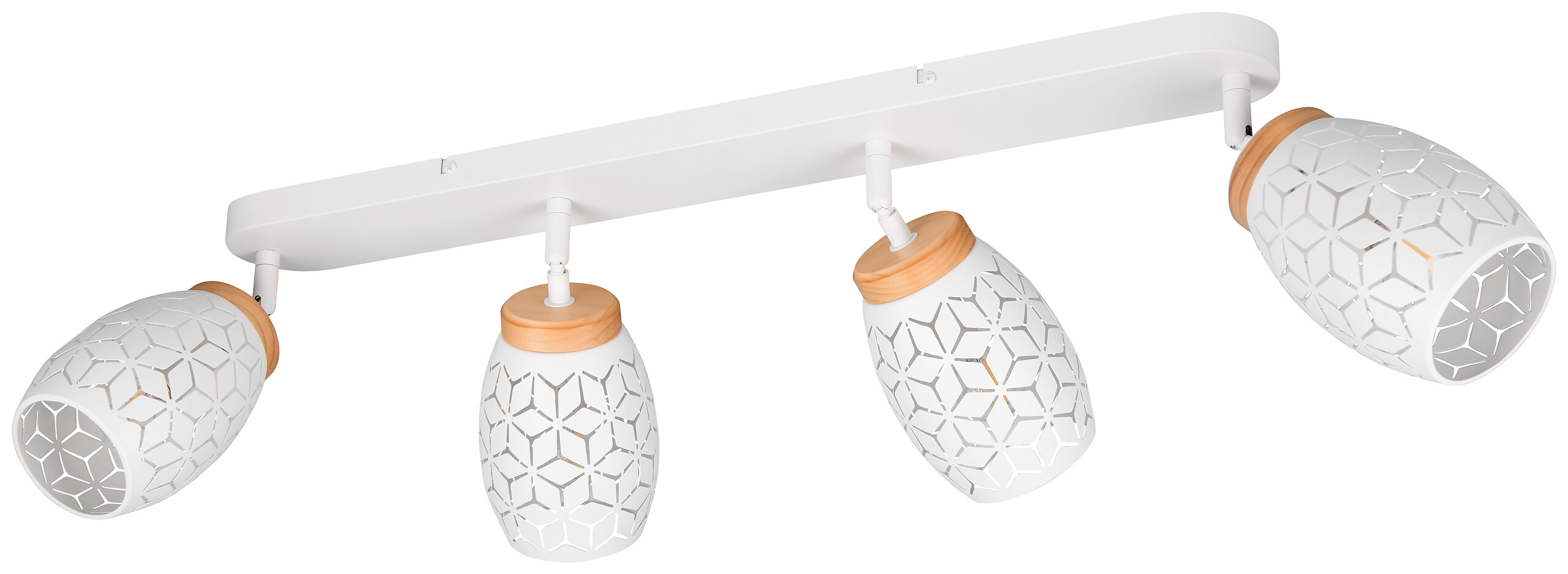 Reality Leuchten Spots Bidar weiß Metall B/H/L: ca. 74x27x12 cm E14 4 Brennstellen