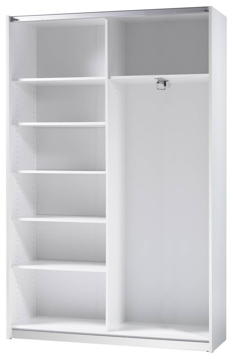 Schwebetürenschrank Fast weiß B/H/T: ca. 125x196x38 cm
