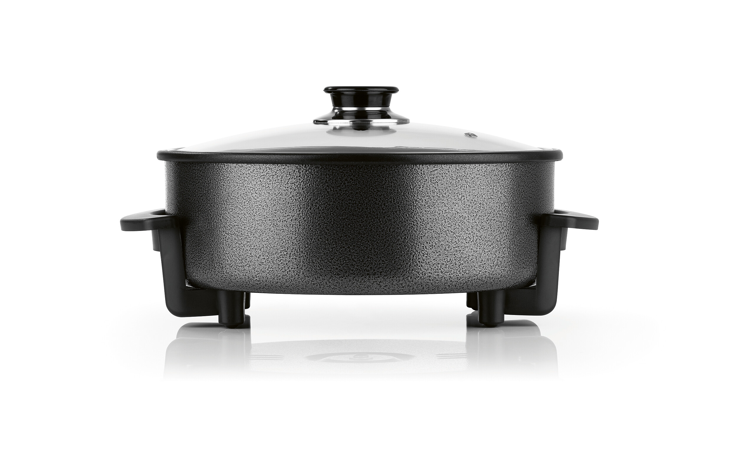 GOURMETmaxx Elektrische Party-Pfanne schwarz Edelstahl B/H/L: ca. 14,5x36x34,5 cm