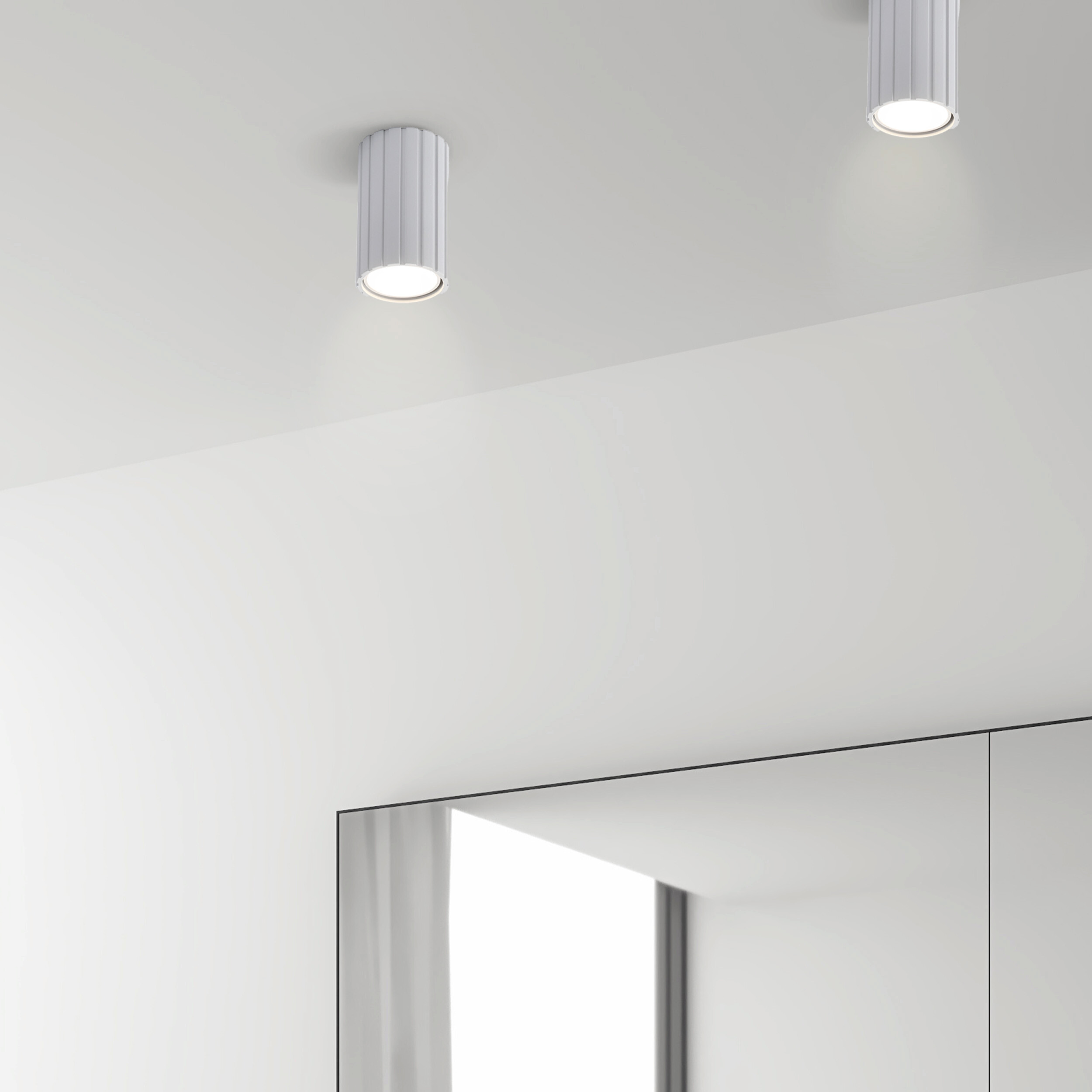 Lamkur Strahler Prisma weiß Stahl B/H/L: ca. 6,5x10x6,5 cm 1 Brennstellen