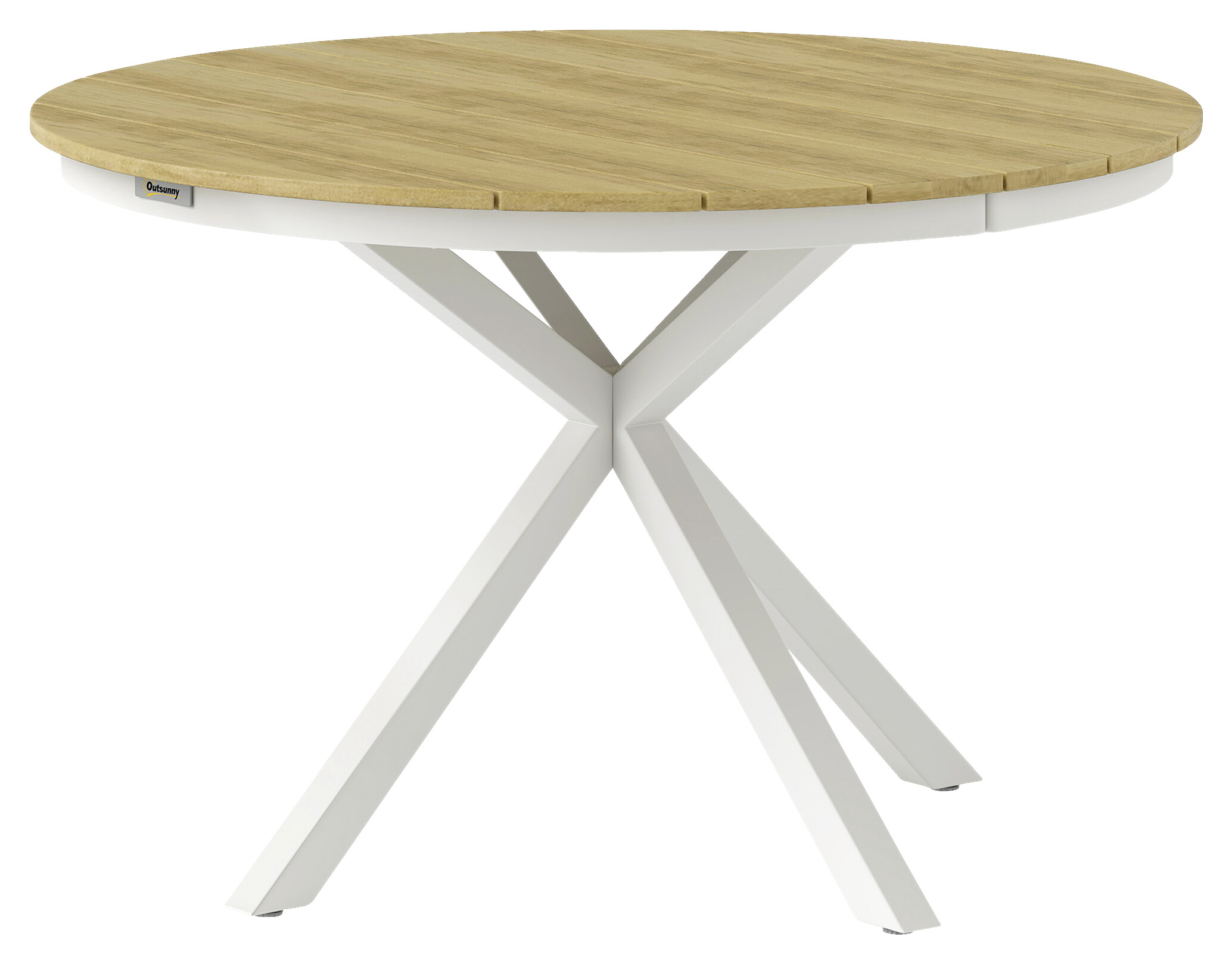 Outsunny Gartentisch taupe Aluminium B/H/L: ca. 118x74x118 cm