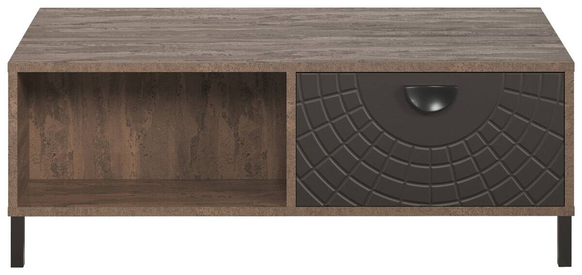 Couchtisch Fusion Eiche dunkel Nachbildung bronze Optik B/H/T: ca. 110x37x60 cm