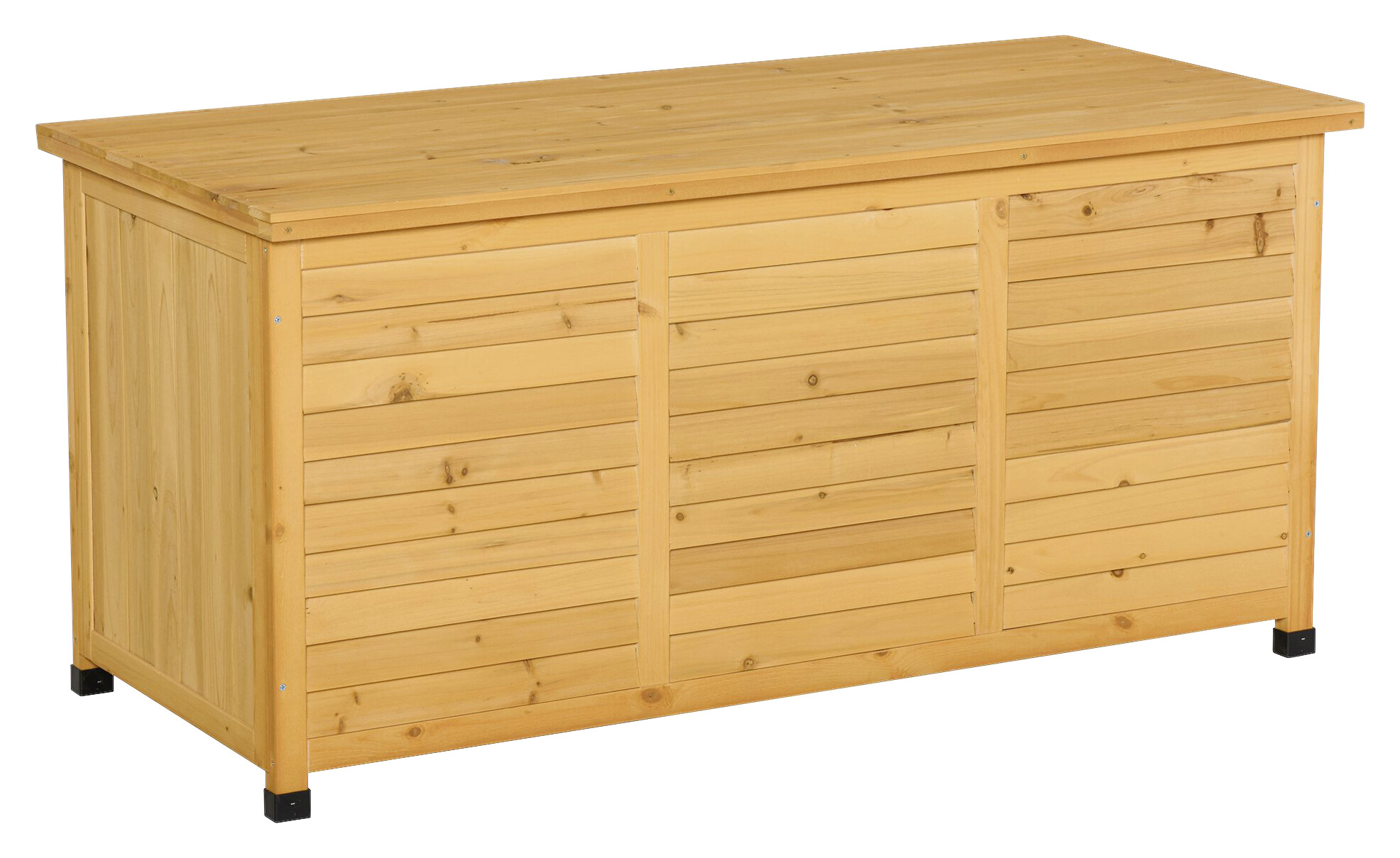 Outsunny Gartenschrank natur Holz B/H/L: ca. 56x60x127 cm