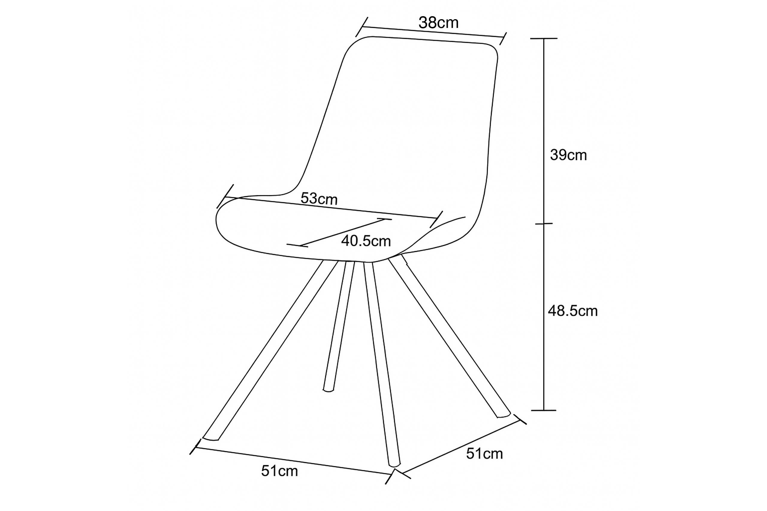 Drehstuhl EMILIA, 2er Set creme Webstoff B/H/T: ca. 52x85x61 cm