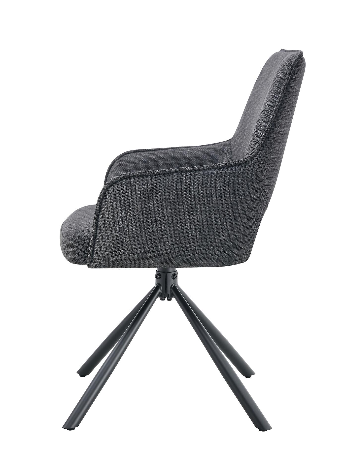 Drehstuhl JANA, 2er Set anthrazit Stoff B/H/T: ca. 57x91x64 cm Drehstuhl JANA, 2er Set anthrazit Stoff B/H/T: ca. 57x91x64 cm