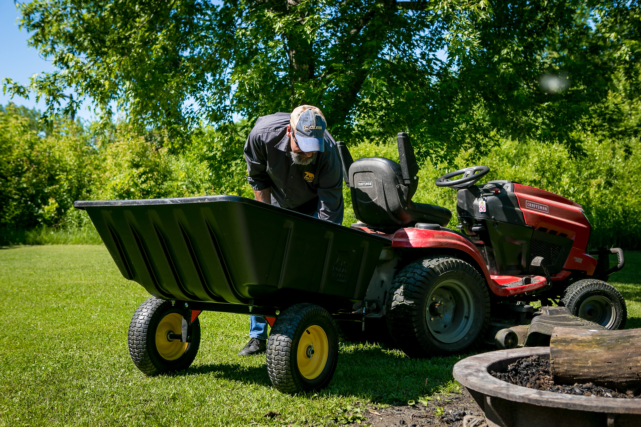 Polar Schubkarre Trailer schwarz B/H/L: ca. 94x71x175 cm ca. 32 kg