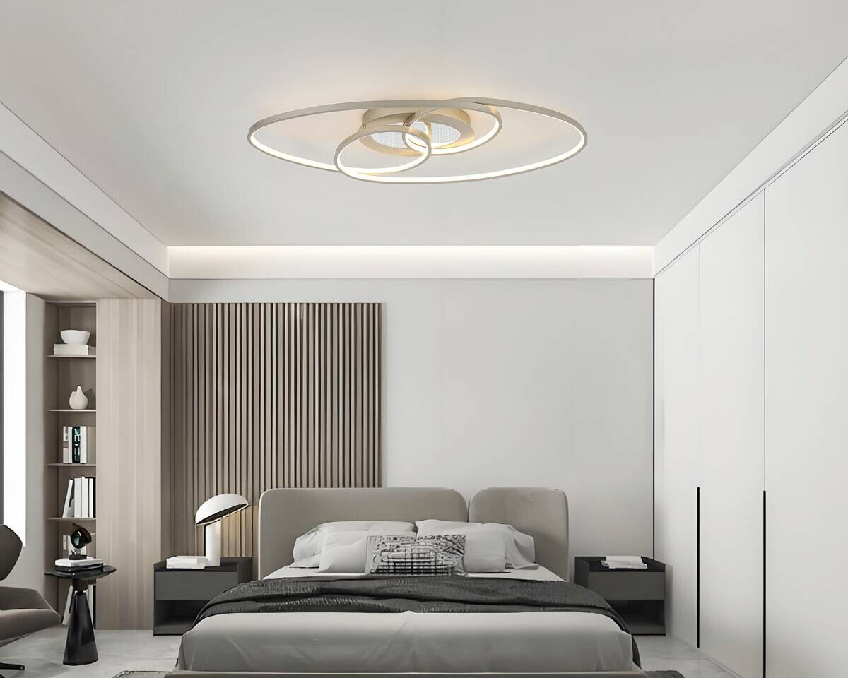 Nolo LED-Deckenleuchte Flow champagner Metall B/H/L: ca. 30x7,5x85 cm