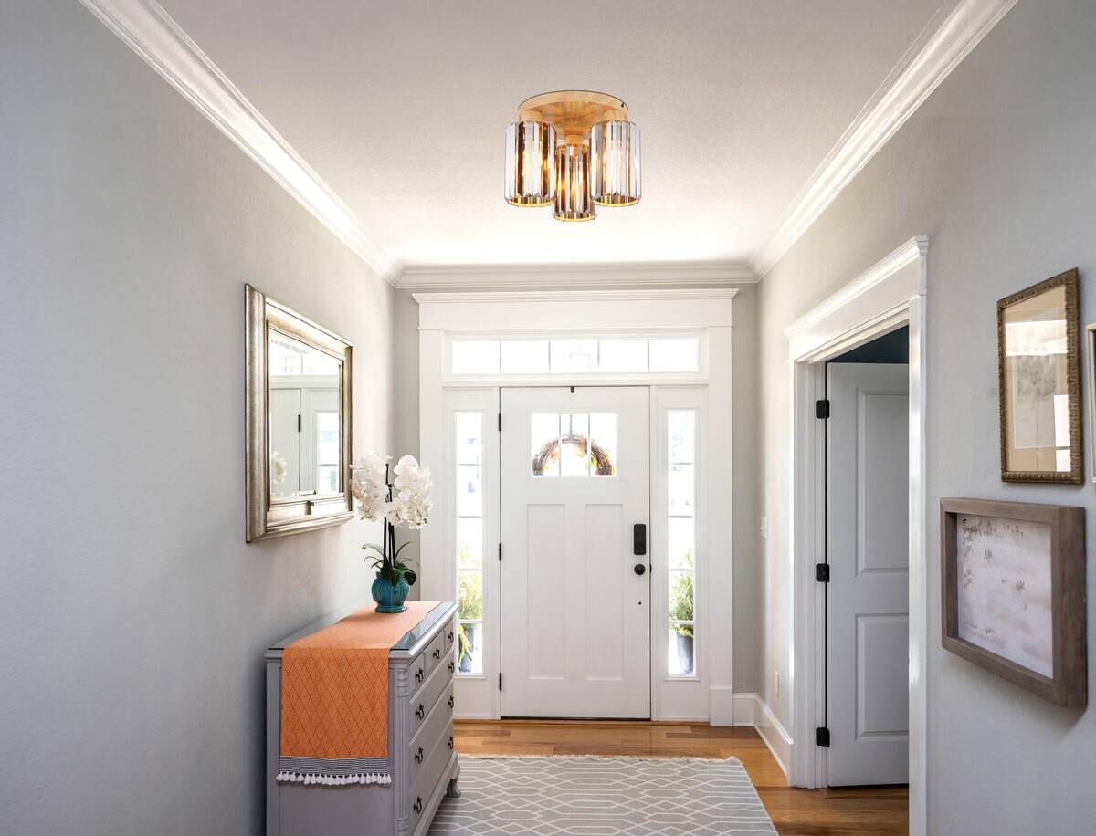 GLOBO Deckenleuchte RUN 60220346 schwarz Rauch braun Metall Glas H/D: ca. 25x35 cm E27 3 Brennstellen