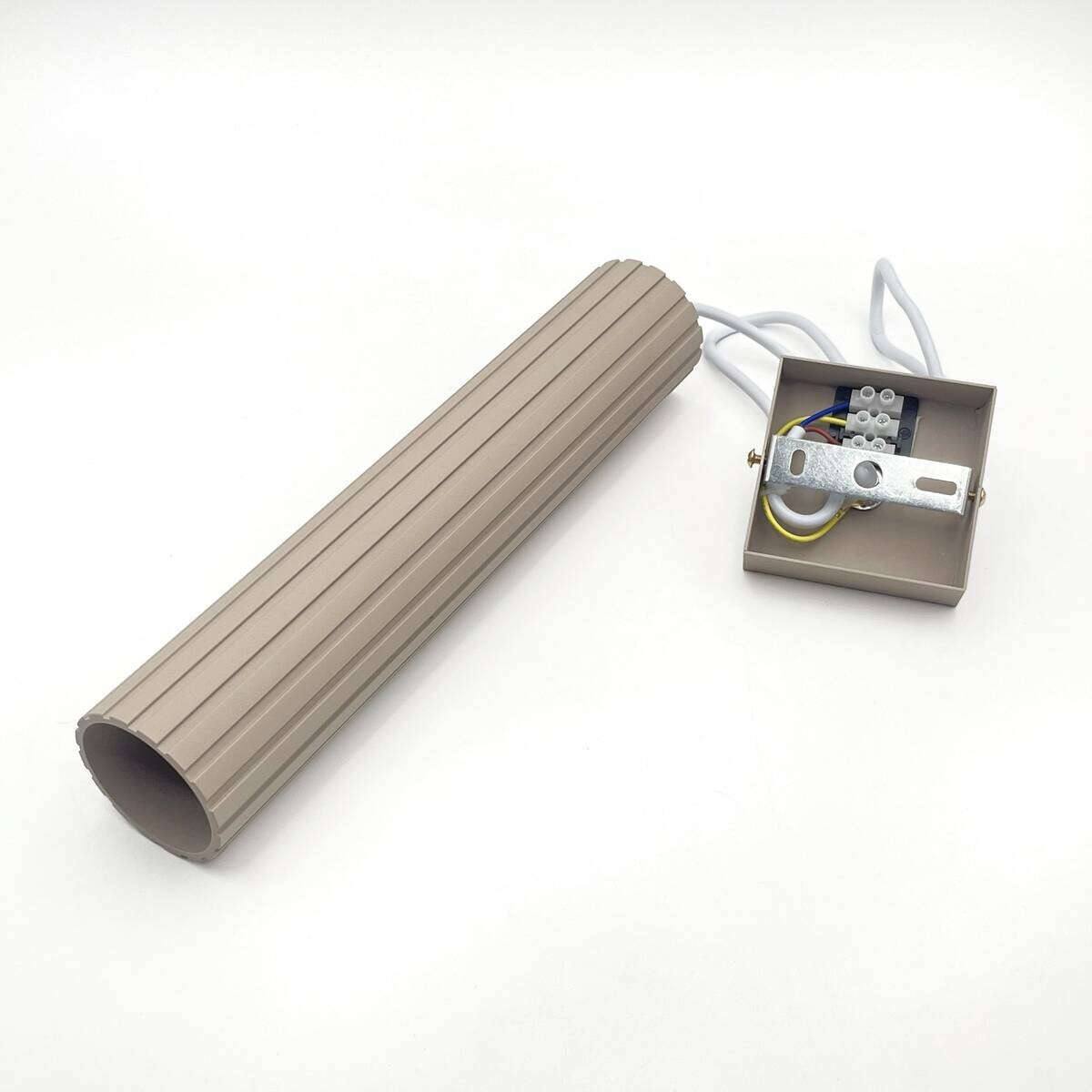 Lamkur Strahler Prisma beige Stahl B/H/L: ca. 6,5x118x6,5 cm 1 Brennstellen