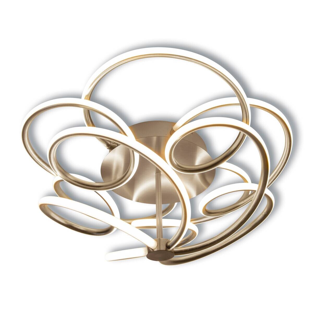 Näve Leuchten Deckenleuchte 1386850 stahlfarbig Kunststoff Metall B/H/T: ca. 57x20x57 cm null 5 Brennstellen