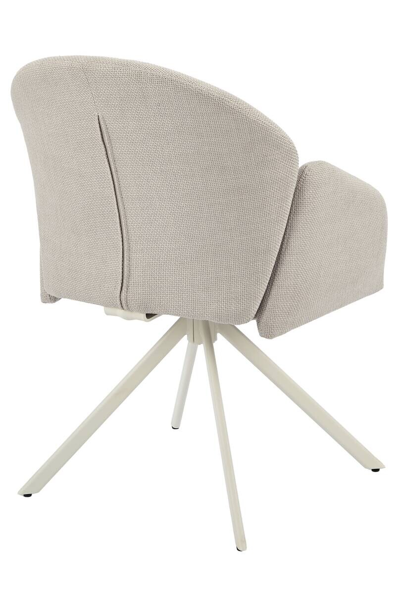 Drehstuhl Holly creme Microfaser Webstoff B/H/T: ca. 57x84x61 cm