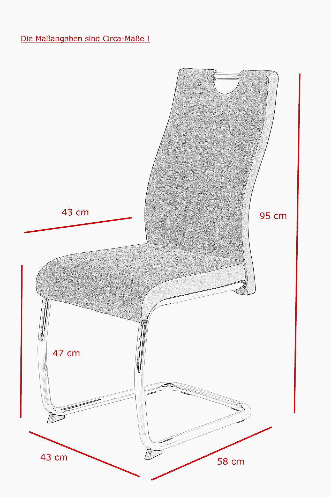 Schwingstuhl Alina S anthrazit B/H/T: ca. 43x98x59 cm