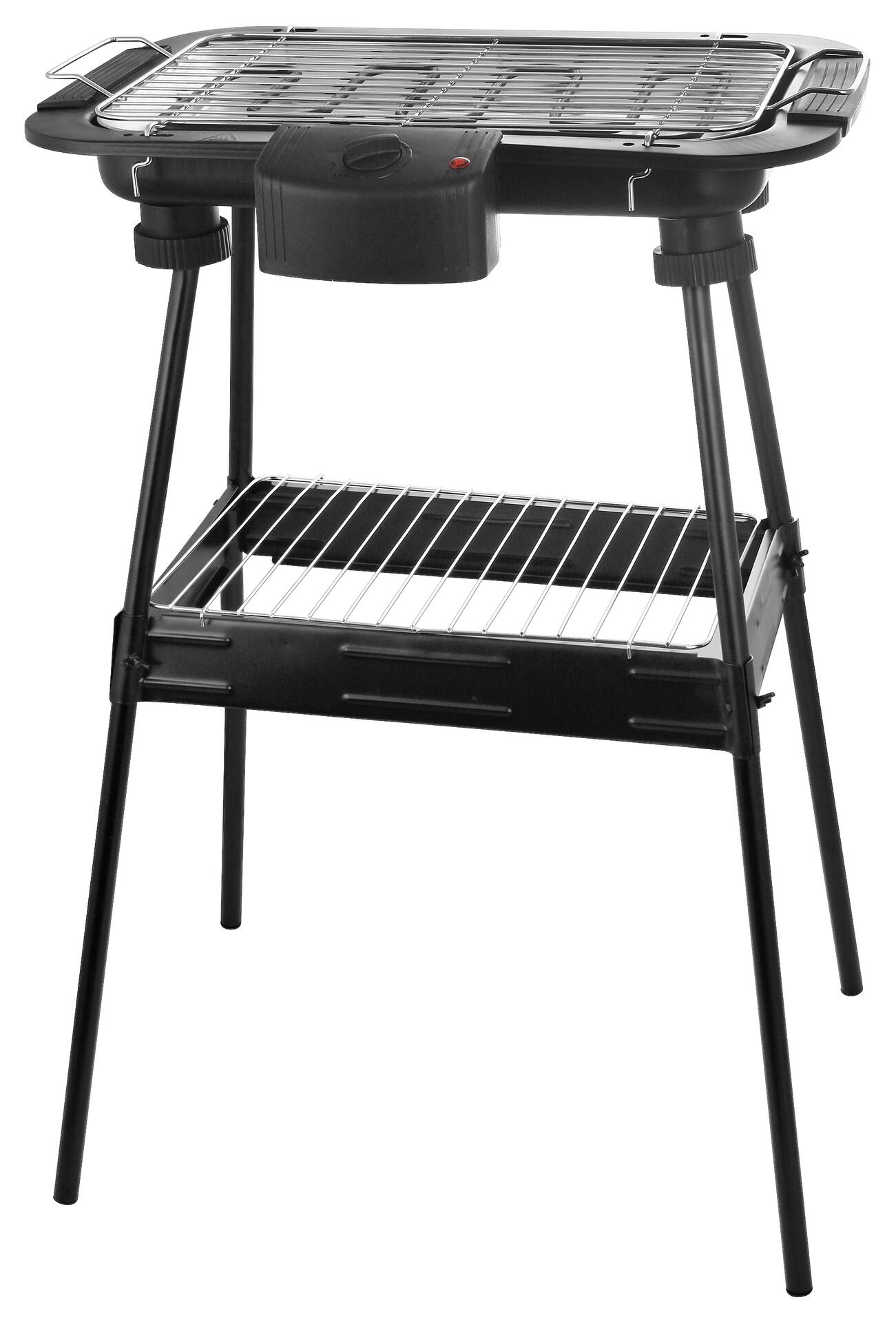 Emerio Barbecue-Standgrill BG-107665.1 schwarz Metall B/H/L: ca. 37x50x8,5 cm
