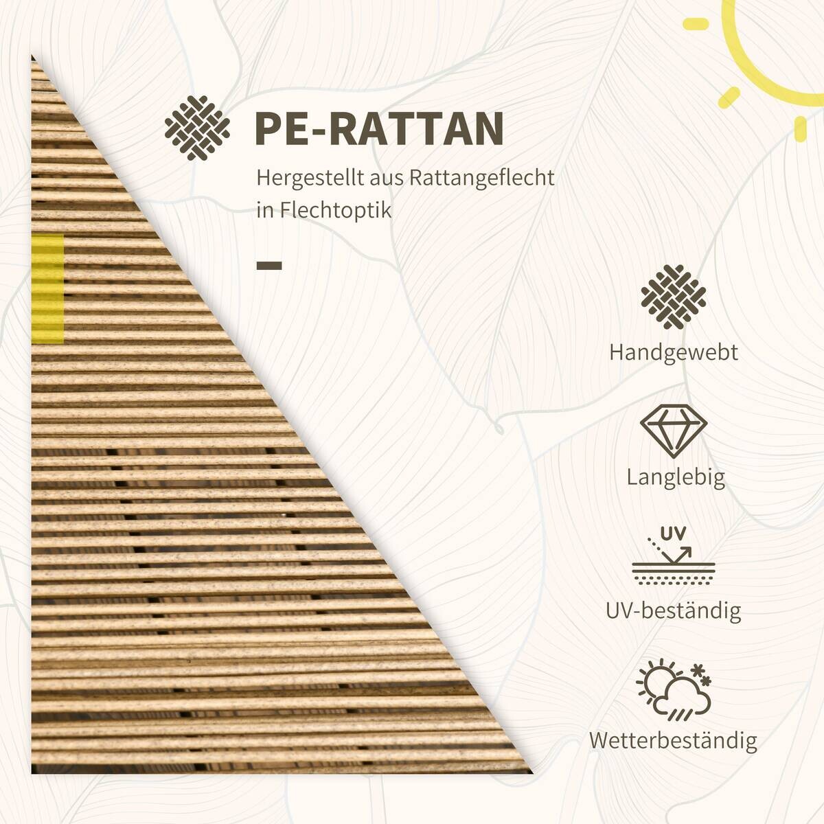 Outsunny Sitzgruppe dunkelgrau Edelstahl B/H/L: ca. 65x62x78 cm