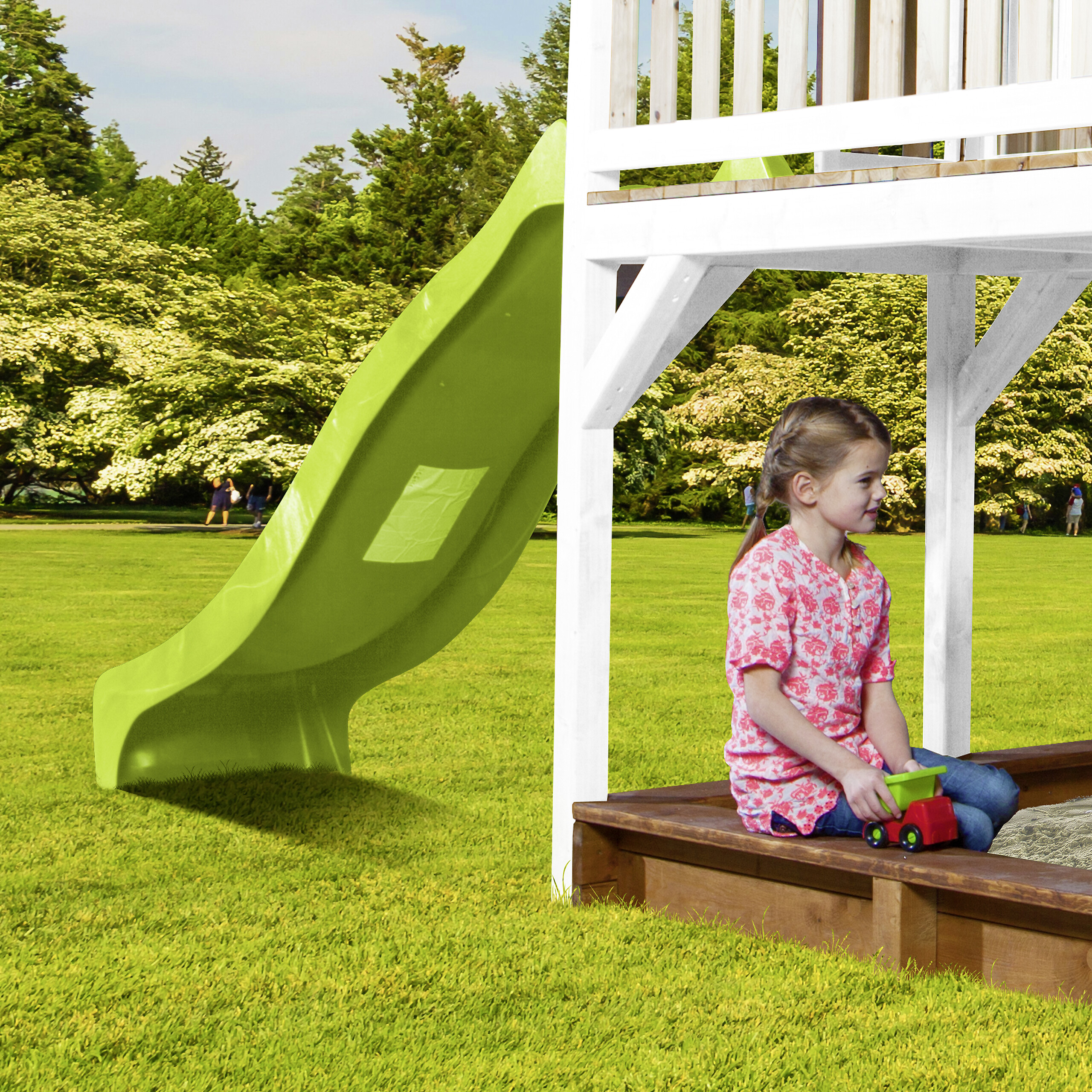 AXI Spielhaus Liam braun B/H/L: ca. 613x291x277 cm