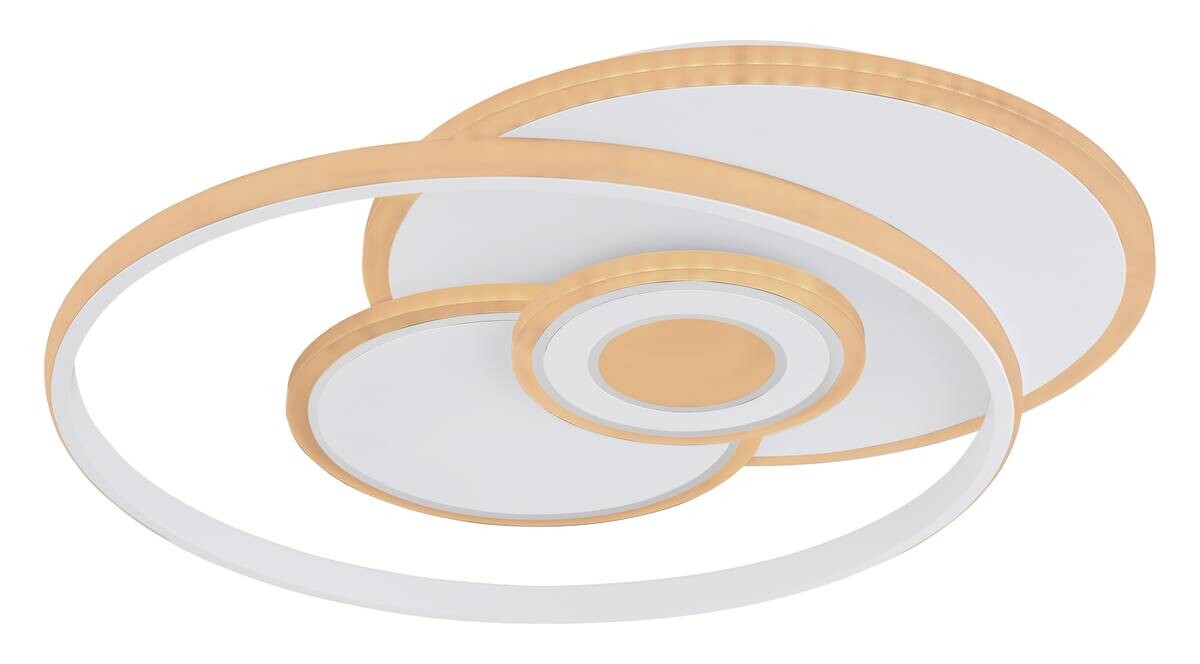 GLOBO Deckenleuchte weiß Metall Acryl Aluminium B/H/T: ca. 46x6x54,5 cm 1 Brennstellen