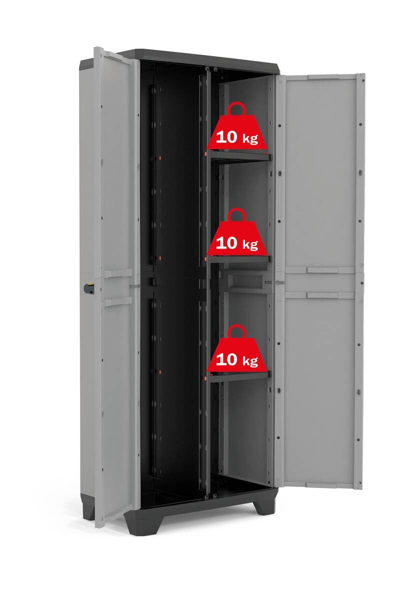 Keter Kunststoffschrank Stilo grau Kunststoff B/H/T: ca. 68x173x39 cm