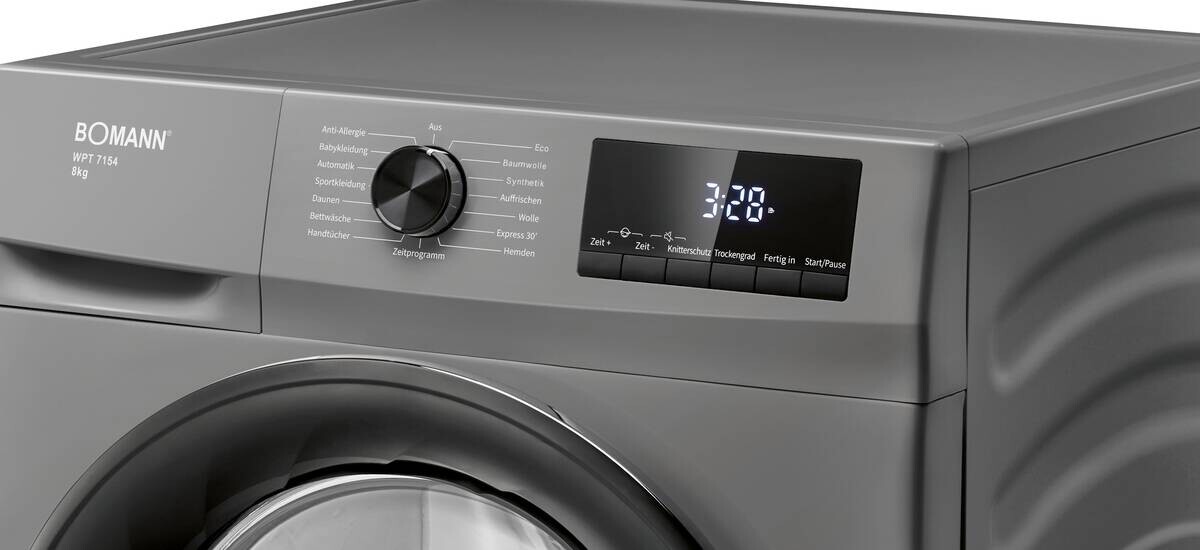 Bomann Wärmepumpentrockner WPT 7154 titanfarbig B/H/T: ca. 59,5x84,5x58 cm ca. 8 kg