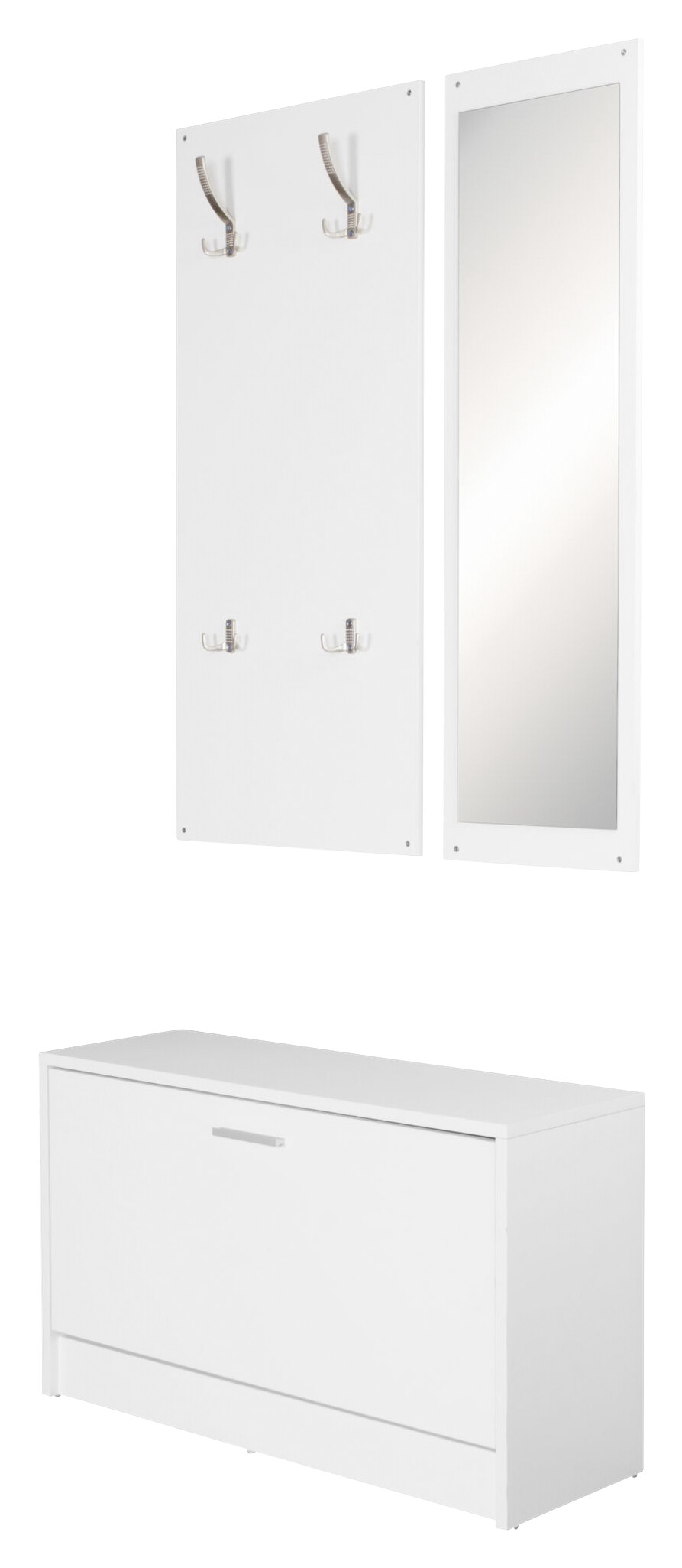 Garderobe weiß B/H/T: ca. 80x180x80 cm