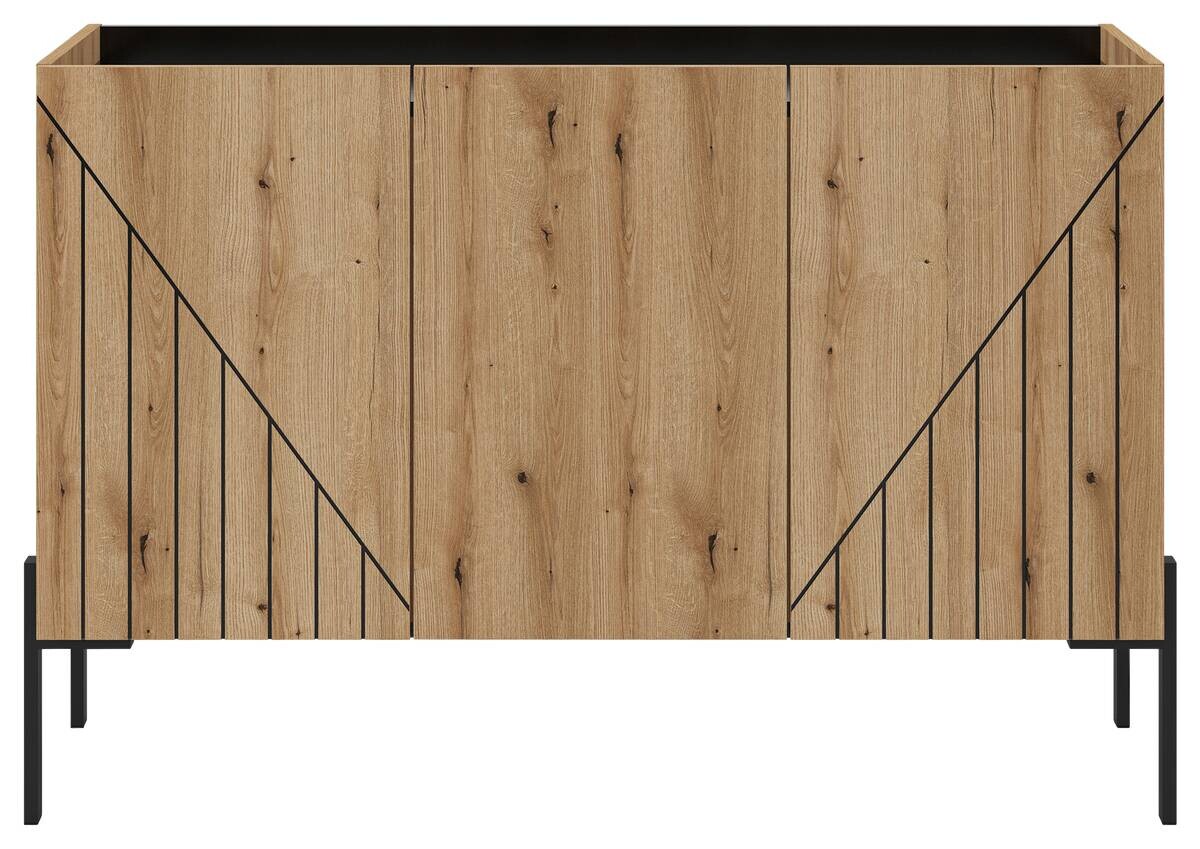 Sideboard Neo Evoke Oak Nachbildung schwarz B/H/T: ca. 120x81x40 cm